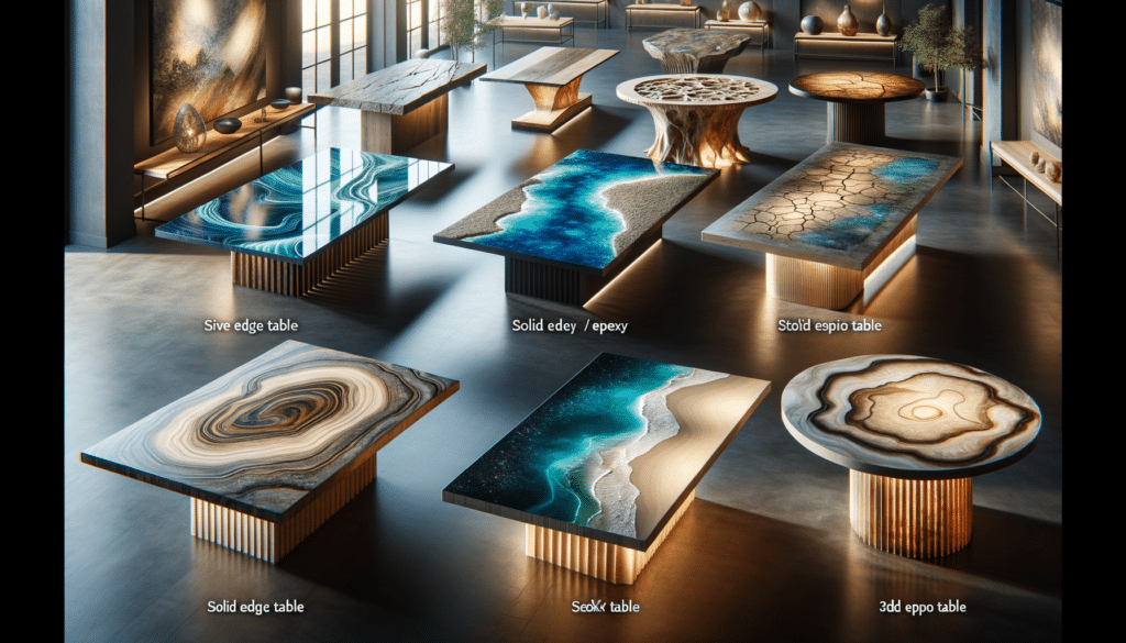 Epoxy tables come in a variety of styles depending on how epoxy resin is used in combination with wood or other materials. Explore popular epoxy tables in 2025