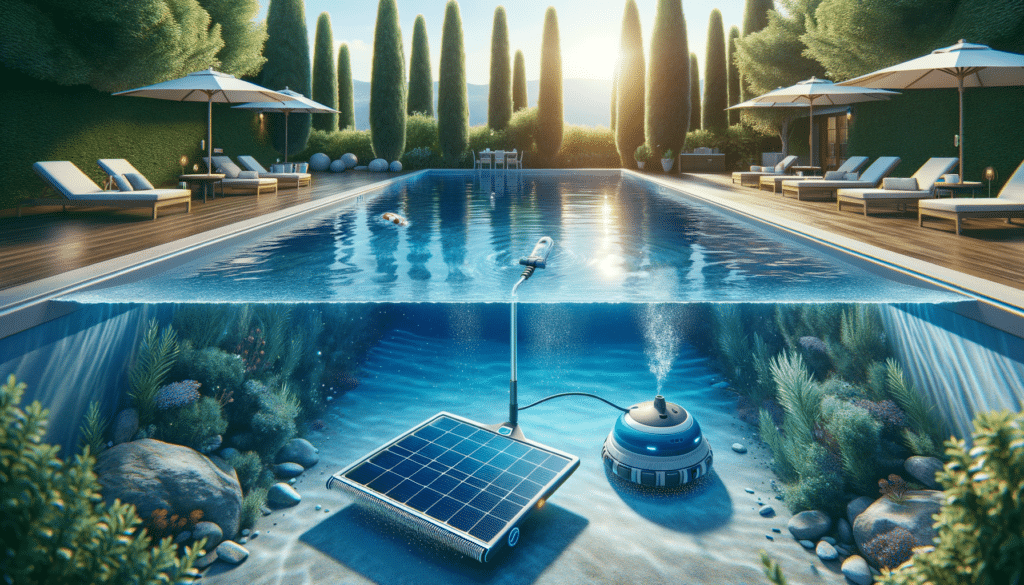 Keep your pool crystal clear with smart solar and traditional pool skimmers combined.