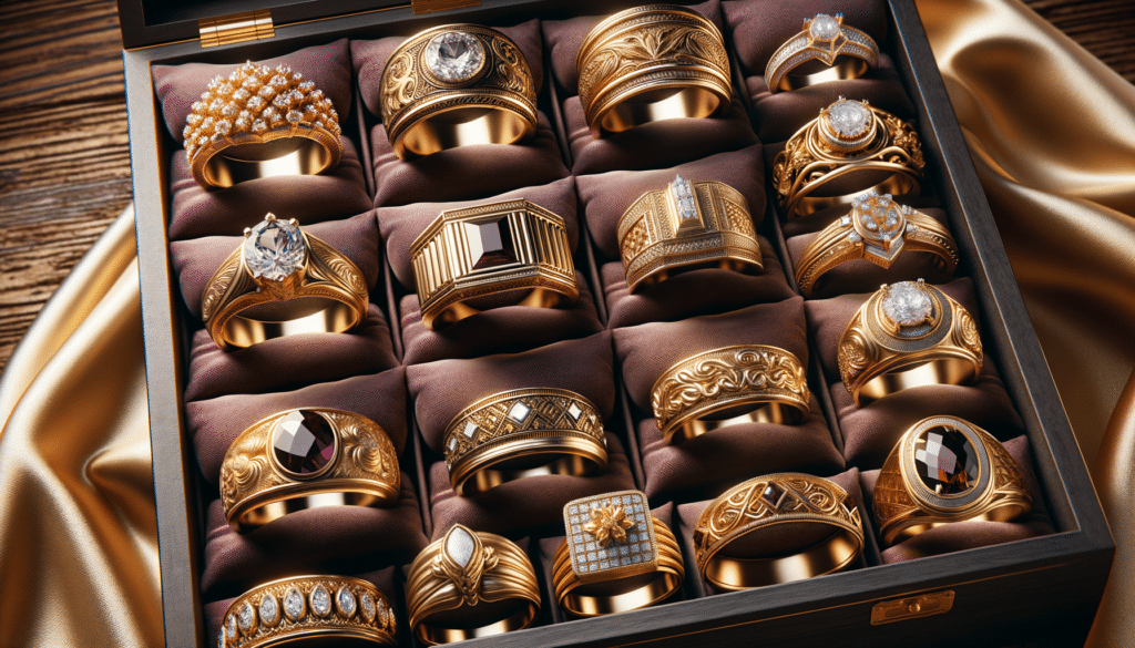 Guide to men’s gold rings and jewelry designs, traditions, and modern trends.
