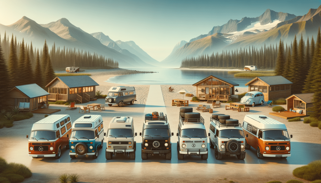 Classic campervans blend vintage charm with road-ready adventure and cozy comfort.