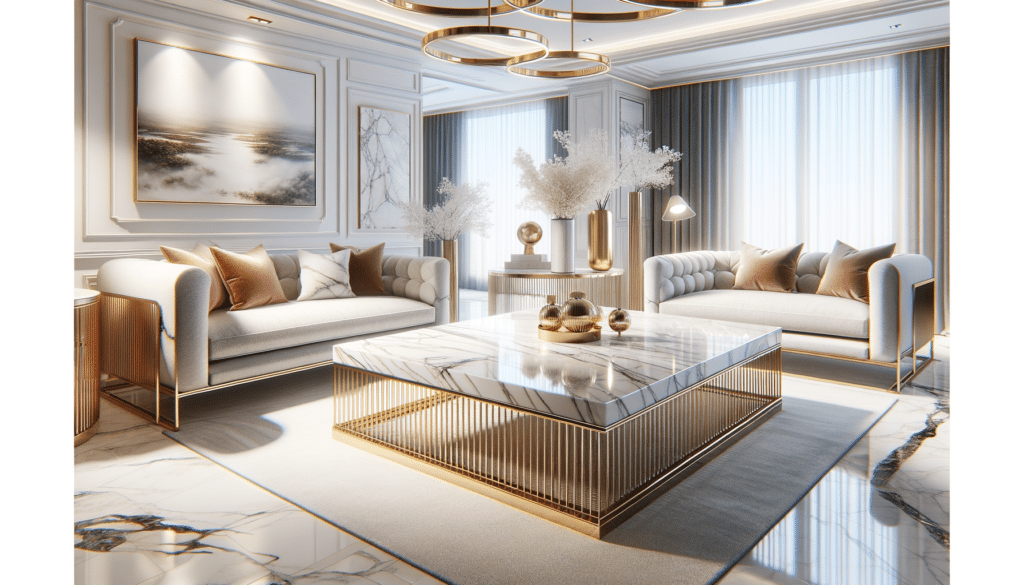 White Marble and Gold Tables: Elegant Designs for Modern Living Spaces